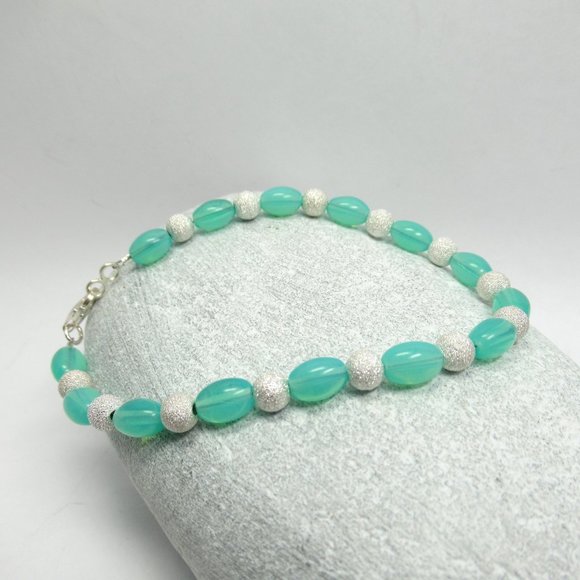 Uranium bead and Sterling Stardust bead bracelet - Picture 11 of 12